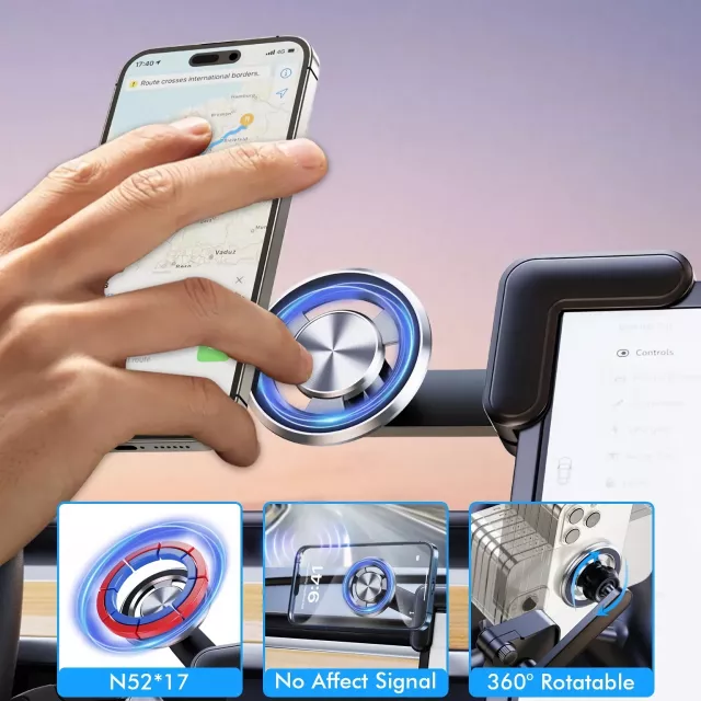 360° Rotatable Magnetic Suction Phone Holder for Car Dashboard - Image 4