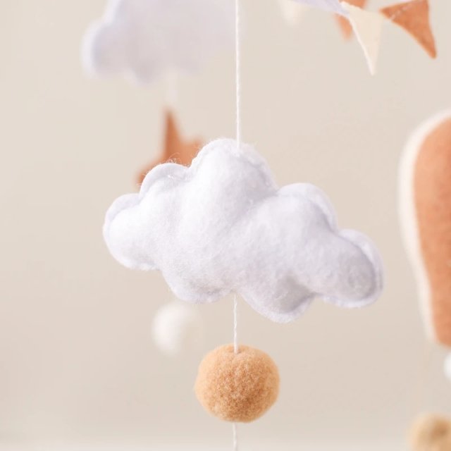 Wooden Hot Air Balloon Crib Mobile - Image 4