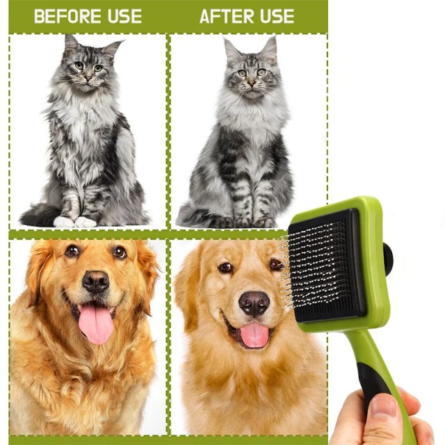 Self-Cleaning Slicker Brush for Dogs & Cats - Image 5