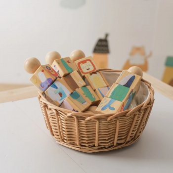Wooden Rotating Rattle Toy