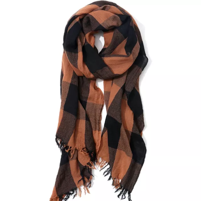 Women's Cashmere-Feel Plaid Shawl - Image 6