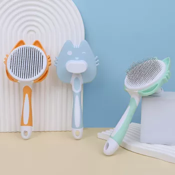 Self-Cleaning Pet Grooming Brush - Dog & Cat Hair Remover
