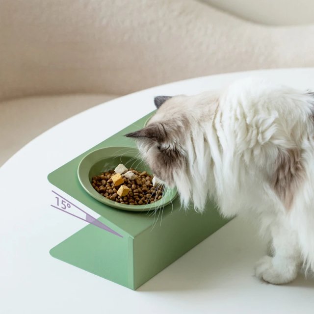 Elevated Cat and Dog Double Ceramic Bowl with Iron Stand - Image 5