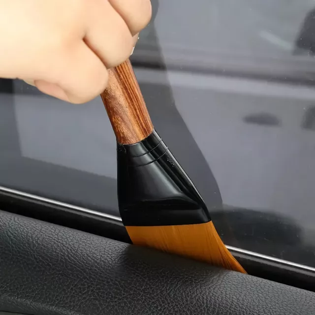 Black Sandalwood Car Interior Cleaning Brush - Image 3