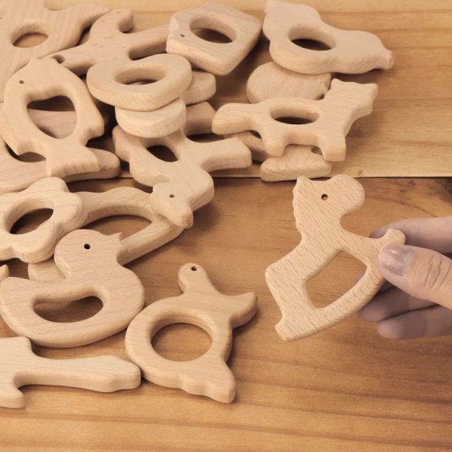 BPA-Free Baby Wooden Teether - Image 4
