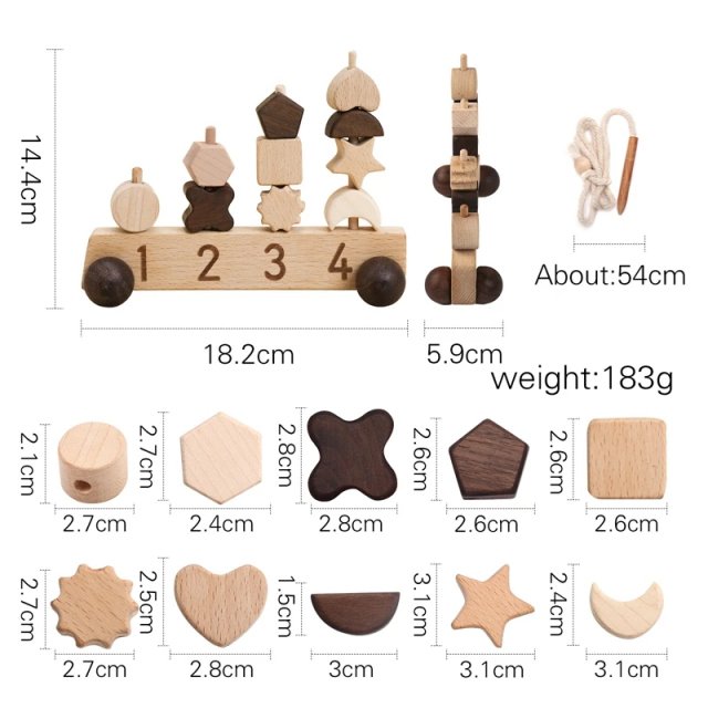 Montessori Threading Puzzle Train Car - Image 6