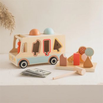 Montessori Wooden Ice Cream Car Toy