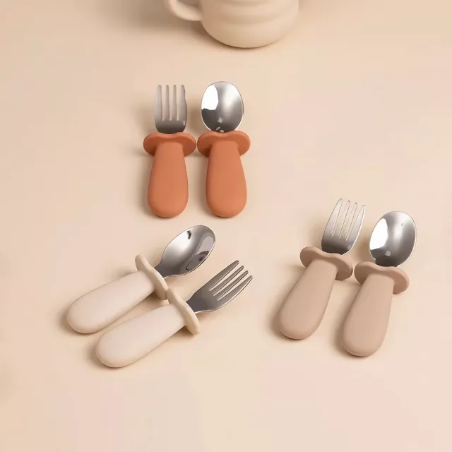 2-Piece Baby Utensil Set – Stainless Steel Spoon & Fork for Kids - Image 6