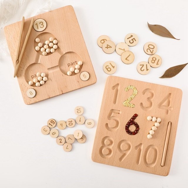 Montessori Wooden Math Learning Board for Kids - Image 6