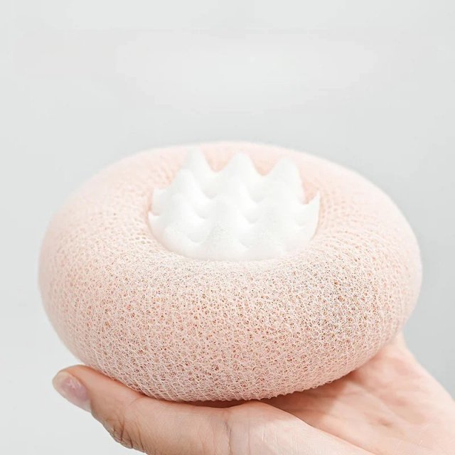 Flower Pattern Suction Cup Bath Sponge - Image 6