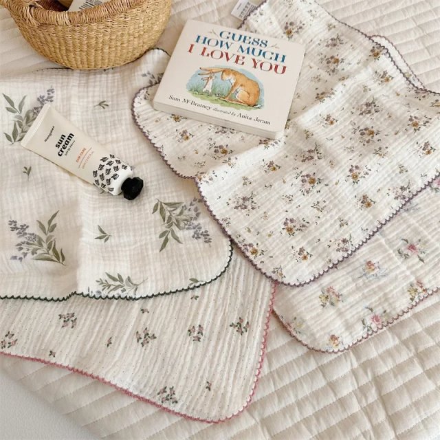 Soft Cotton Baby Bath Towel - Absorbent & Gentle Handkerchief for Babies - Image 2