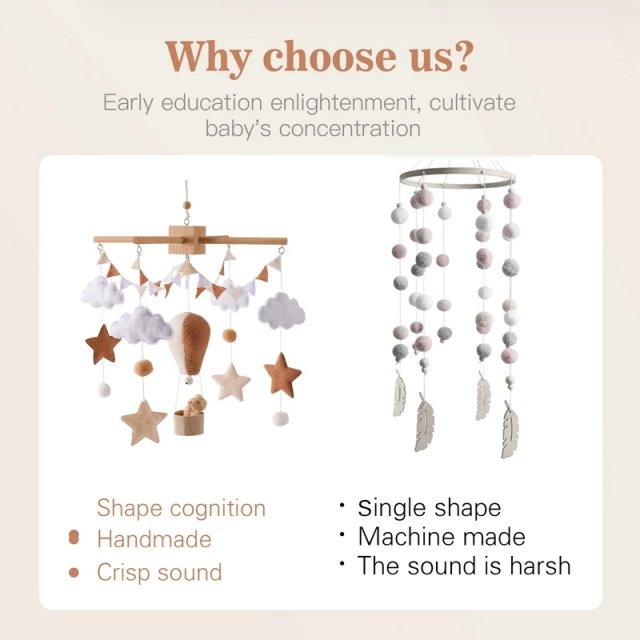 Wooden Hot Air Balloon Crib Mobile - Image 7