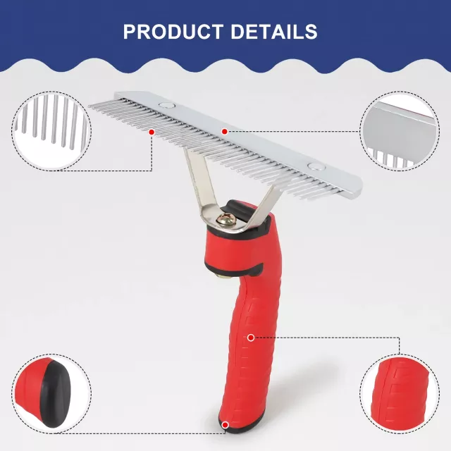 Extra-Large Dog Grooming Rake Comb – Deshedding Tool for Golden Retrievers, Huskies, and German Shepherds - Image 6
