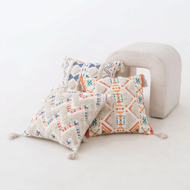 Boho Geometric Tufted Cushion Cover – Decorative Pillow for Home and Sofa - Image 5