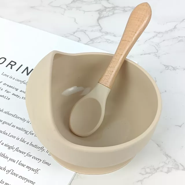 Children's Silicone Bamboo Feeding Bowl Set – Easy to Clean & Fun - Image 3