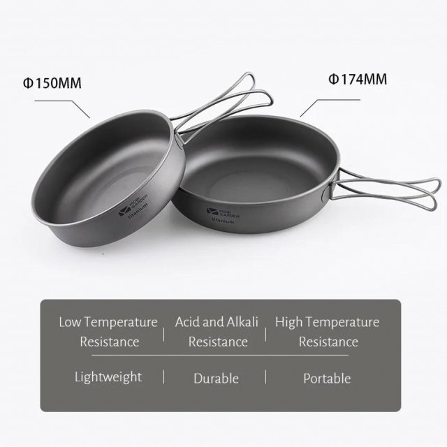 Portable Titanium Camping Frying Pan - Image 6