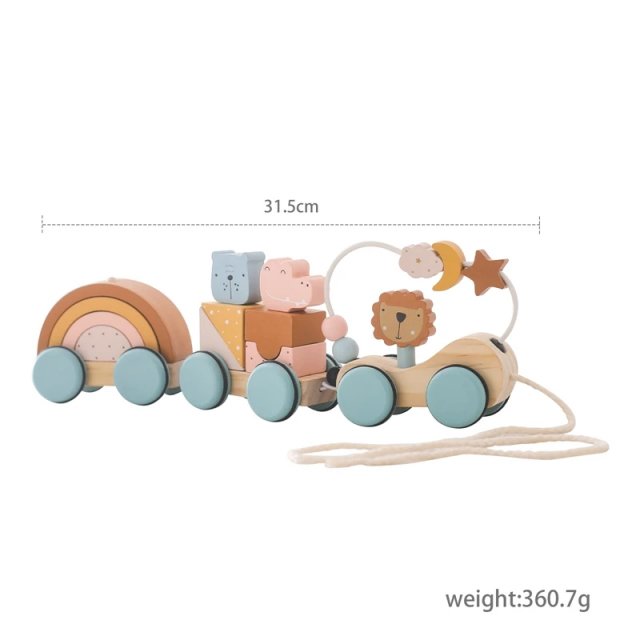 Montessori Wooden Train Set - Image 8