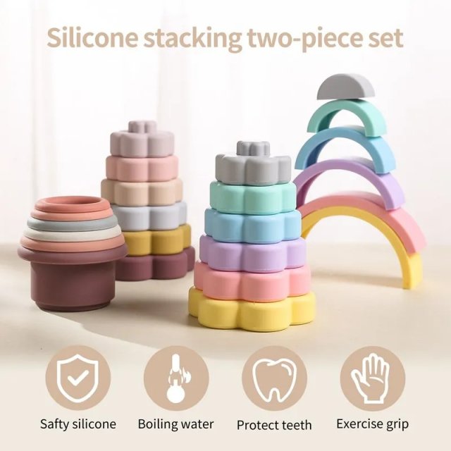 Silicone Rainbow Stacking Toy - Image 7