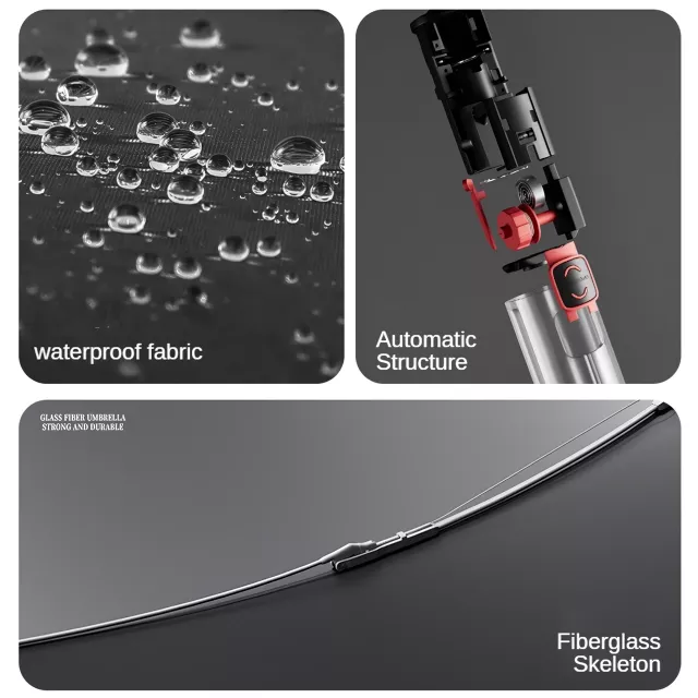Windproof Reverse Folding Umbrella - UV Protection, Fully Automatic, Anti-Rebound - Image 4