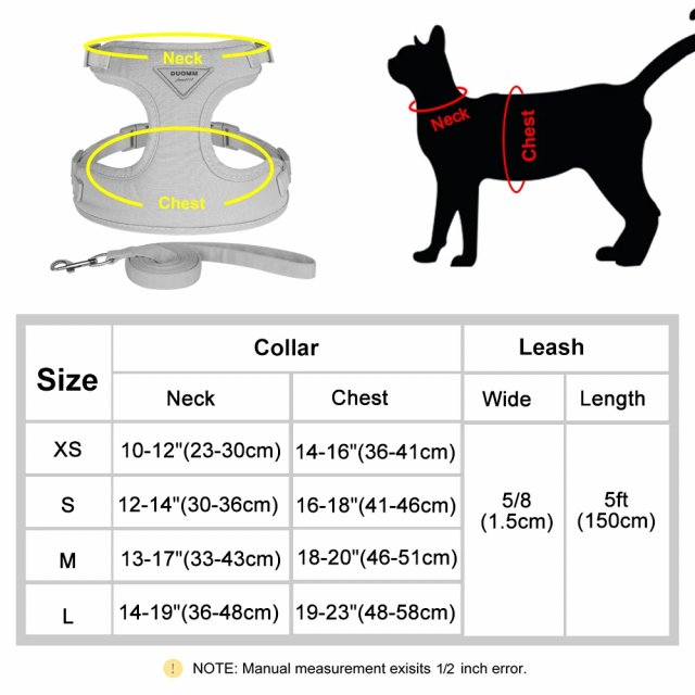 Soft Mesh Cat and Dog Vest Harness with Leash Set - Image 10