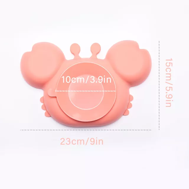 Cartoon Baby Silicone Plate – Non-Slip Crab Design, BPA Free - Image 5