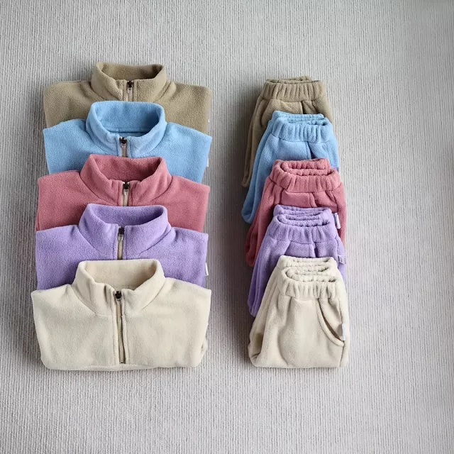Cozy Autumn Baby Sports Suit - Toddler Fleece Hoodie Set - Image 6