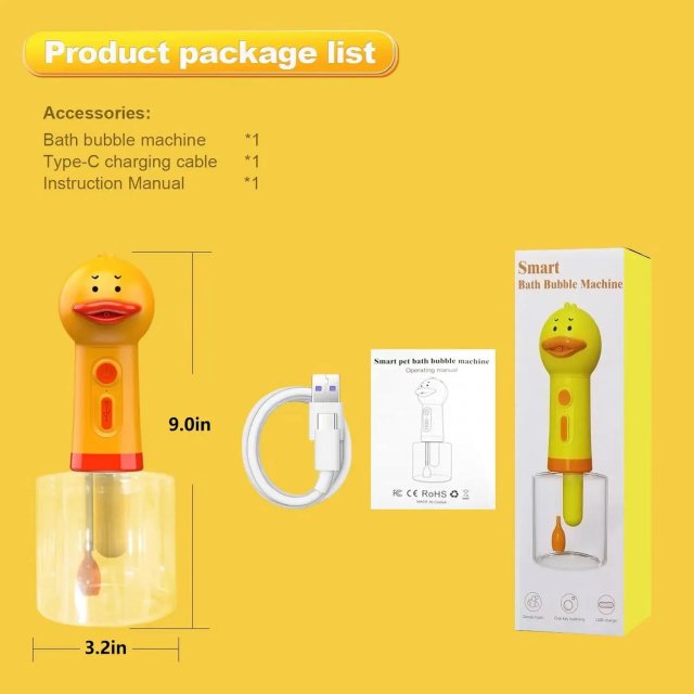 Yellow Duck Automatic Pet Foam Dispenser - Image 3