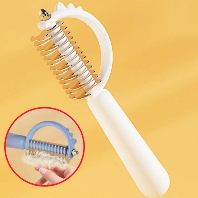 Double-Sided Stainless Steel Dog Comb Knife for Grooming and Knot Removal - Image 4