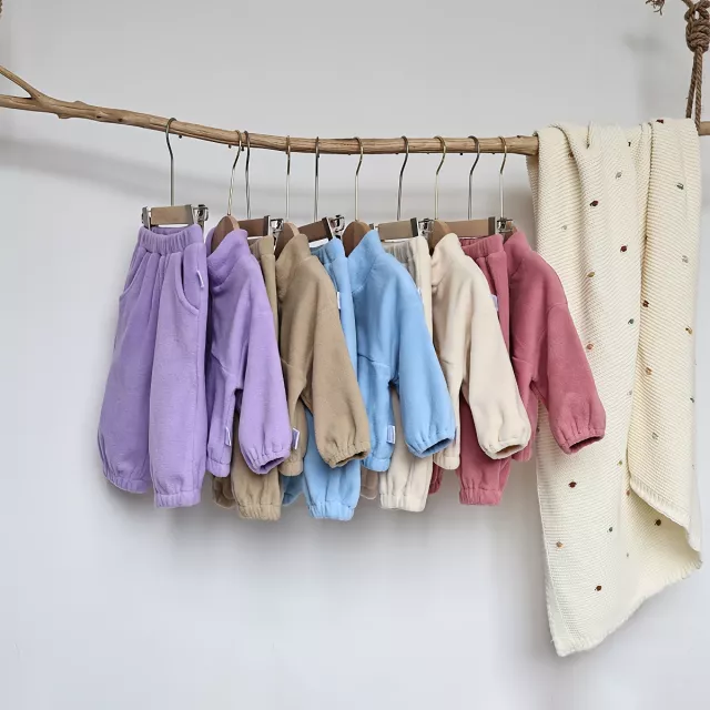 Cozy Autumn Baby Sports Suit - Toddler Fleece Hoodie Set - Image 2