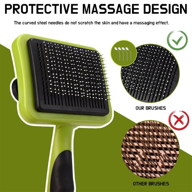 Self-Cleaning Slicker Brush for Dogs & Cats - Image 3