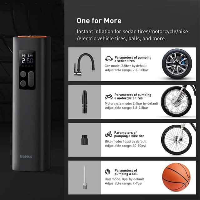 Portable Mini Car Air Compressor with Smart Digital Display - Image 6