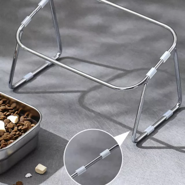 Stainless Steel Elevated Pet Food Bowl with Stand - Image 6