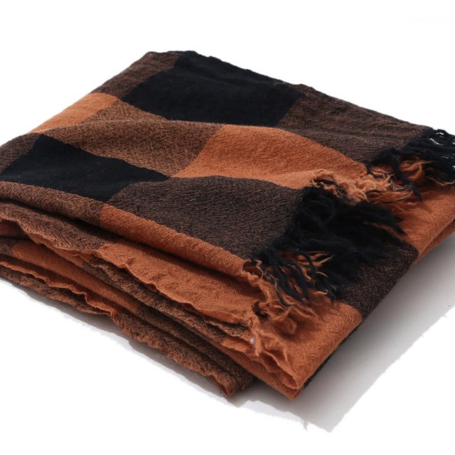 Women's Cashmere-Feel Plaid Shawl - Image 5