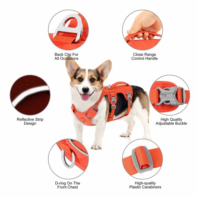 Reflective Nylon Dog Harness with Handle - Image 3