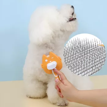 Self-Cleaning Pet Grooming Brush - Dog & Cat Hair Remover