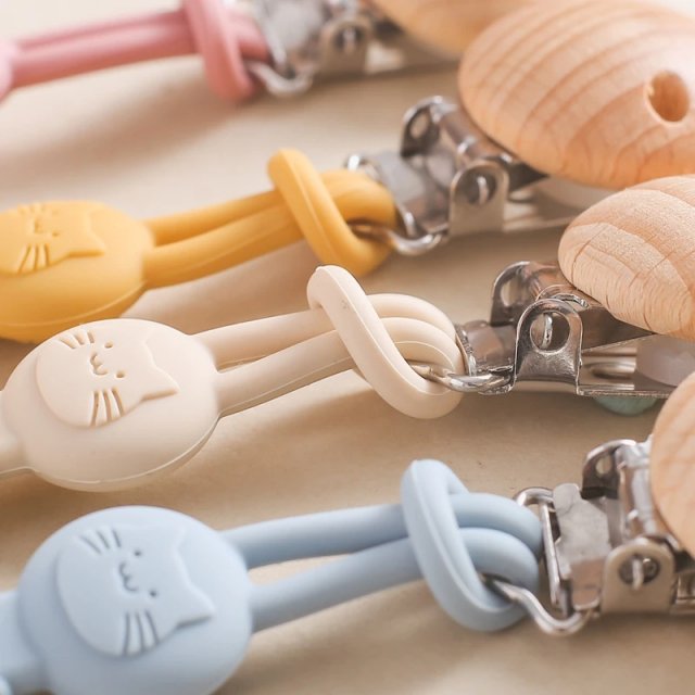Silicone Baby Teething Ring & Pacifier Chain with Cartoon Design - Image 9