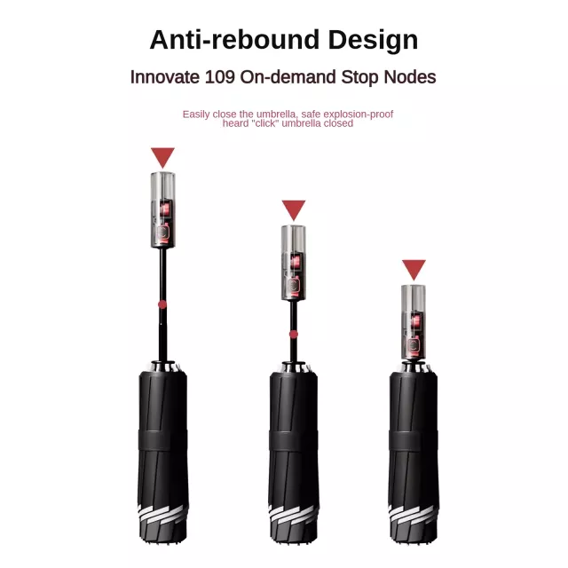 Windproof Reverse Folding Umbrella - UV Protection, Fully Automatic, Anti-Rebound - Image 5