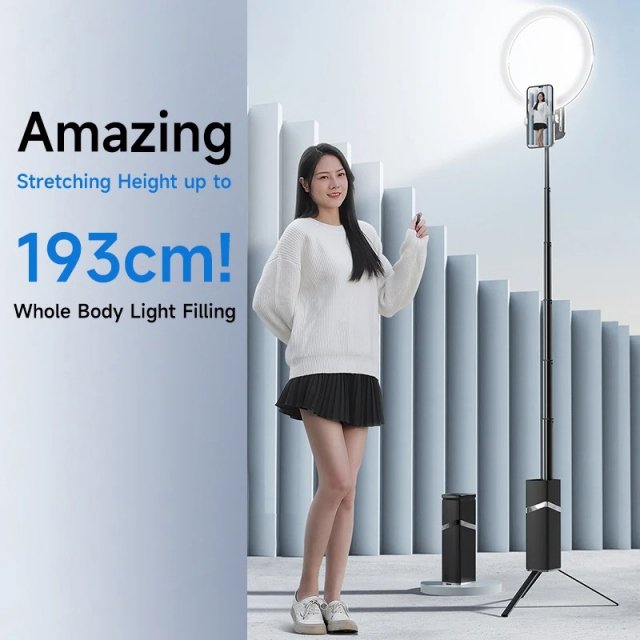 Foldable Ring Light with Tripod and Portable Phone Holder - Image 3