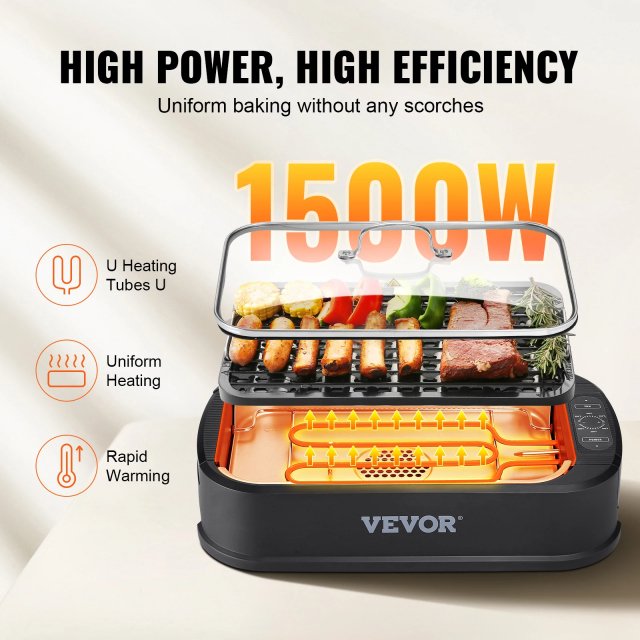 1500W Smokeless Indoor Grill - Image 3