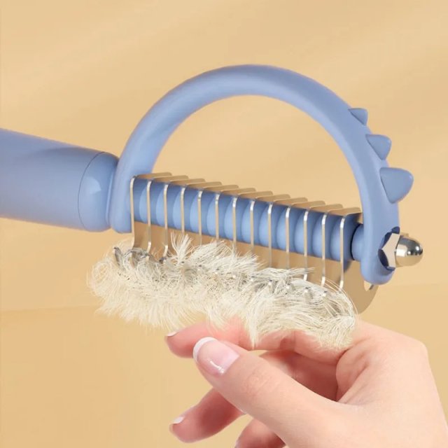 Double-Sided Stainless Steel Dog Comb Knife for Grooming and Knot Removal - Image 5