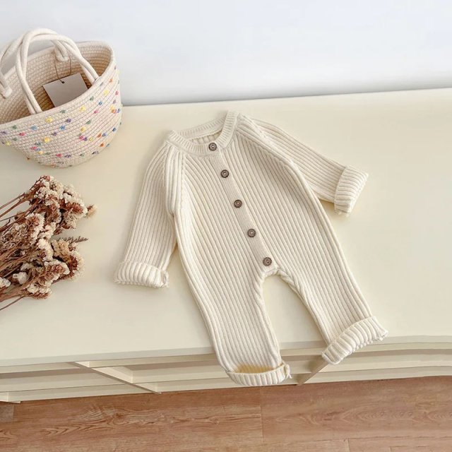 Autumn Newborn Baby Knit Romper - Image 5