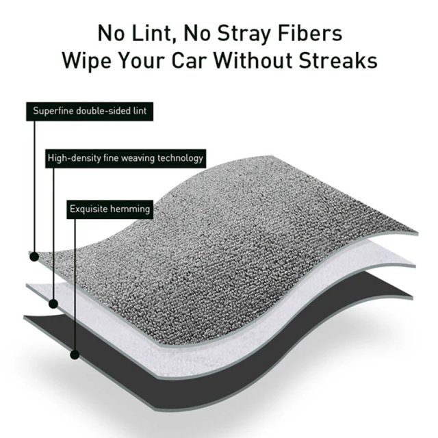 Ultra-Absorbent Microfiber Car Wash Towel for Auto Detailing and Care - Image 3