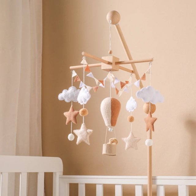 Wooden Hot Air Balloon Crib Mobile - Image 3