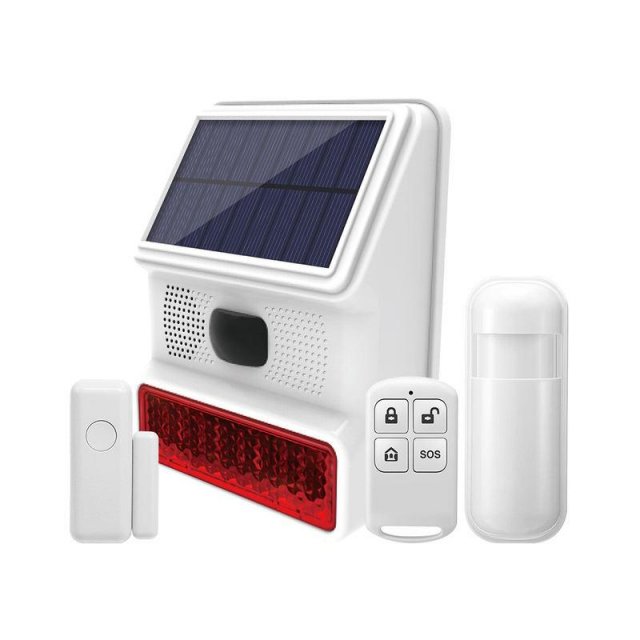 Wireless Solar-Powered Outdoor Alarm Siren with Strobe Light - Image 7