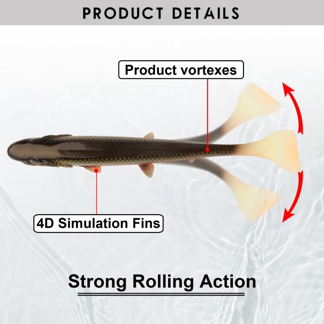Big Shad Fishing Lure 14cm & 18cm Swimbait Softbait for Pike, Perch, and Zander - Image 4
