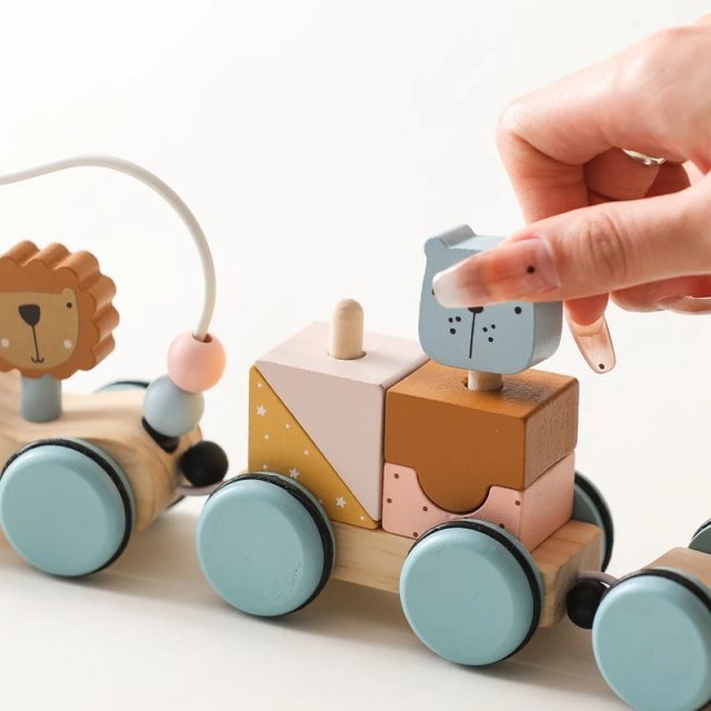 Montessori Wooden Train Set - Image 6