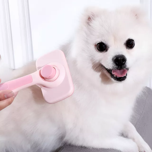 Pet Grooming Brush with Stainless Steel Needle Comb - Image 3