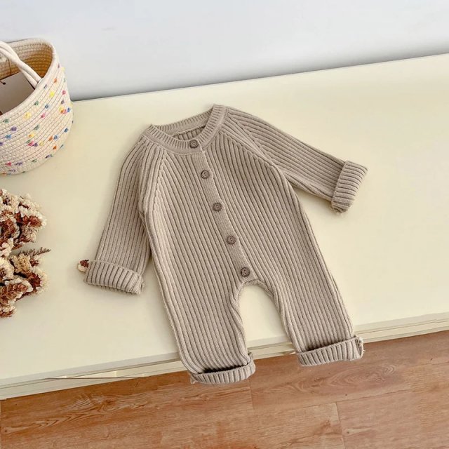 Autumn Newborn Baby Knit Romper - Image 4