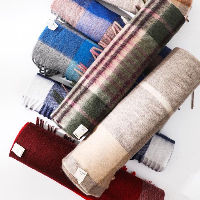 Classic Plaid Cashmere Scarf - Unisex Muffler - Image 3