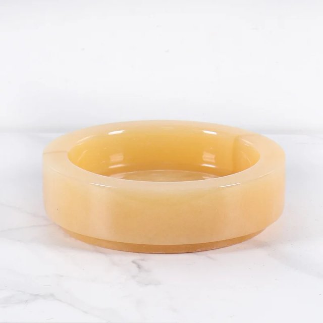 Natural Marble Stone Moss Flower Pot - Luxury Round Desktop Planter - Image 4